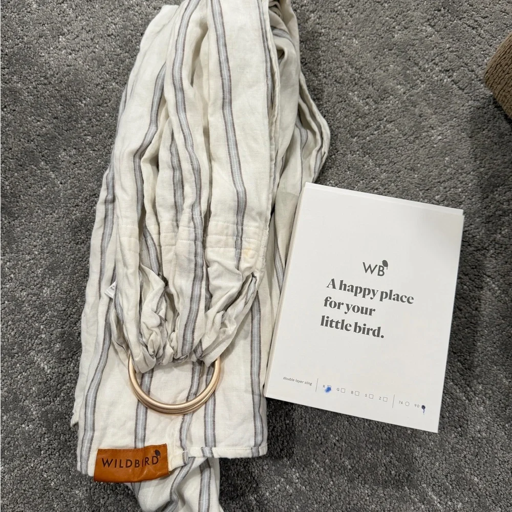 WildBird Sling with Cream and Gray Stripes - Picture 2 of 2